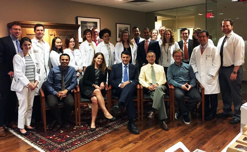 Dr. Babak Mehrara pictured with residents and faculty.