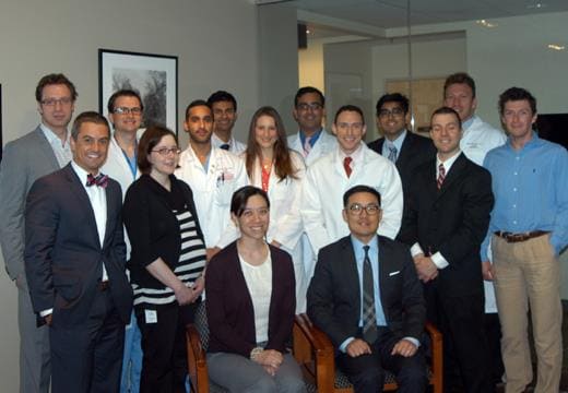 Dr. David Song with several faculty and residents.